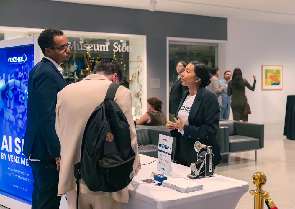 Venz Media Creative Agency at the Los Abogados Gala event 2025.